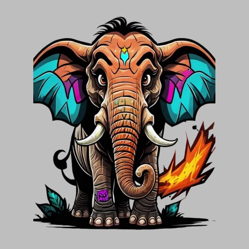 Graffiti Elefant