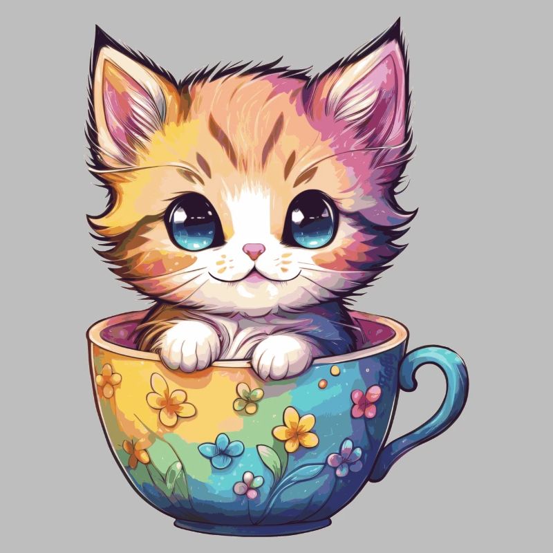 Chaton dans la tasse