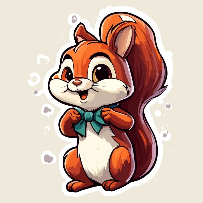 Eichhörnchen / Tier / Nagetier / Waldtier / Comic