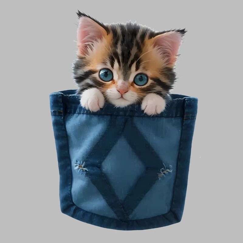 Chat dans un sac chaton mignon