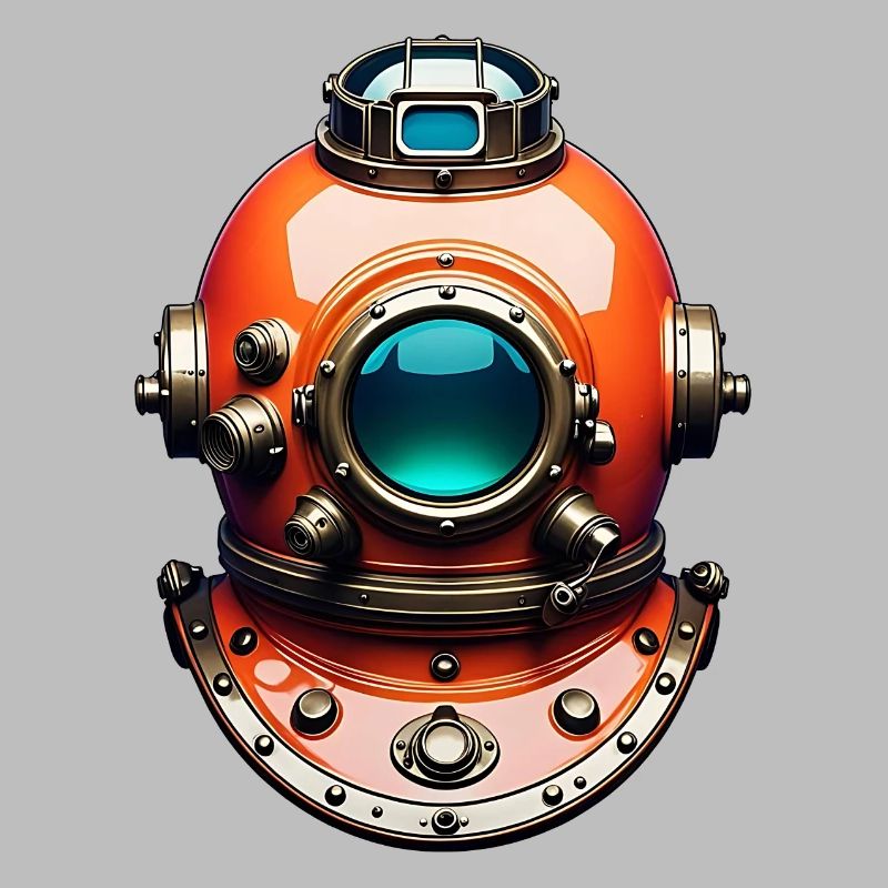 Old nostalgic diving helmet