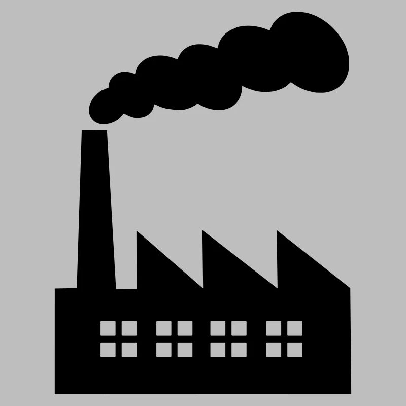 Fabrik mit Rauch
