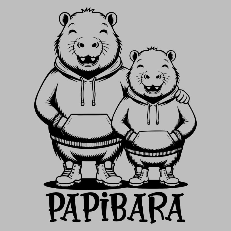Papibara Papi Capybara Vater Lustig Papa Vatertag