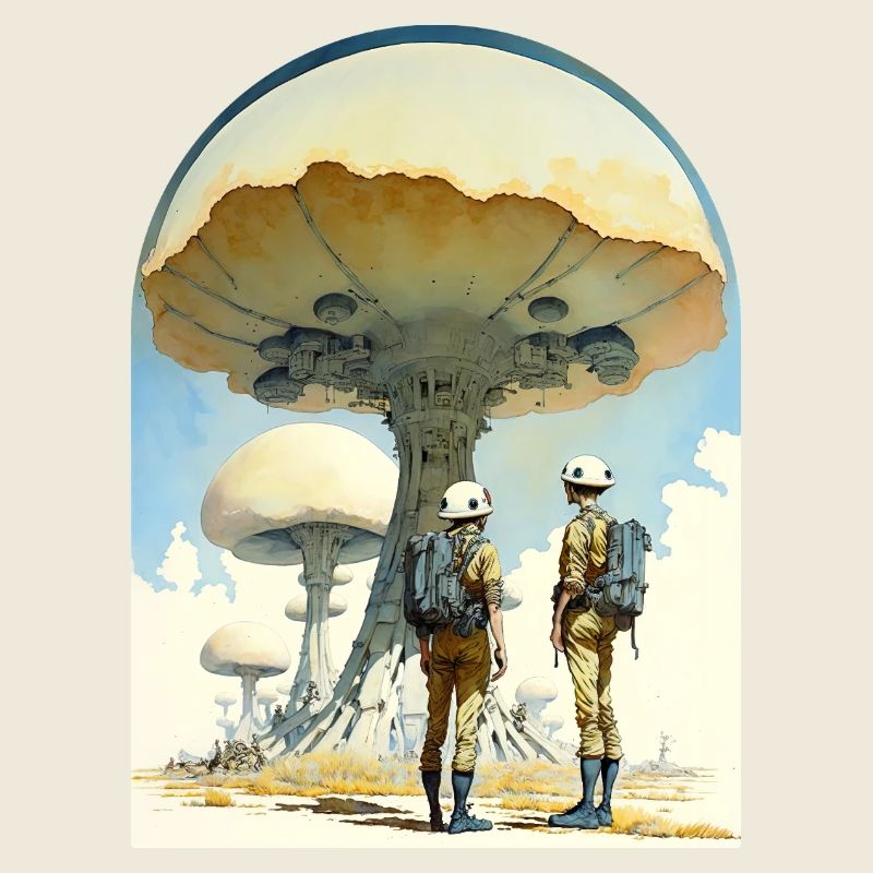 Champignon Art Numérique de l’Espace Années 70
