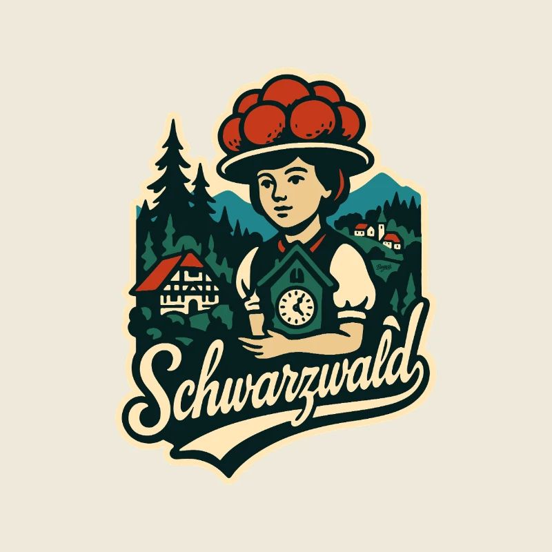Black Forest Home Illustration with Bollenht