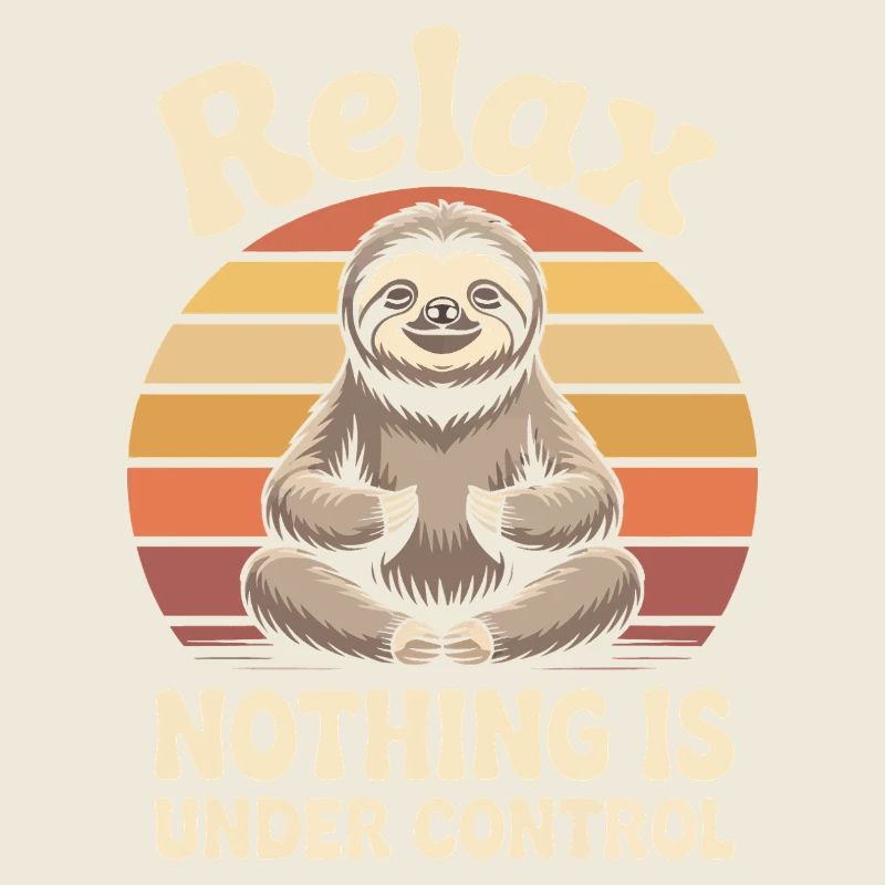 Relax Sloth Zen Sunset
