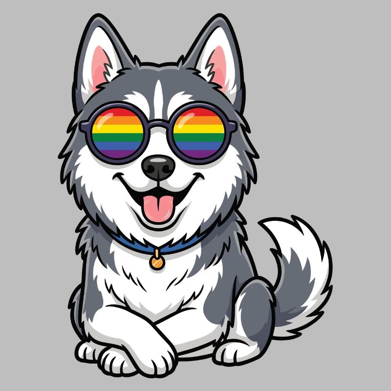 LGBT-Pride-Monat – Süßer Husky