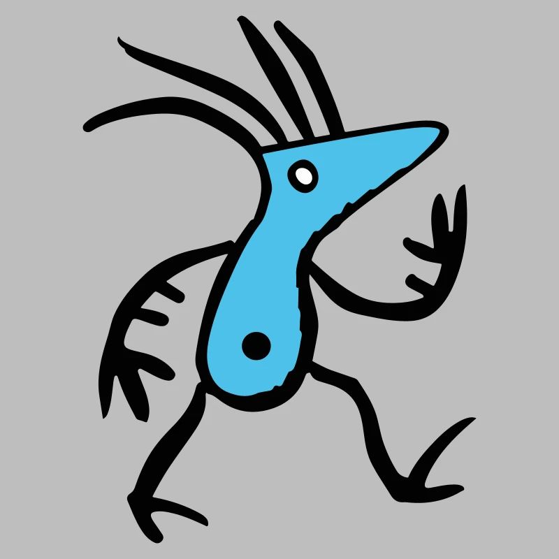 Abstract Blue Creature