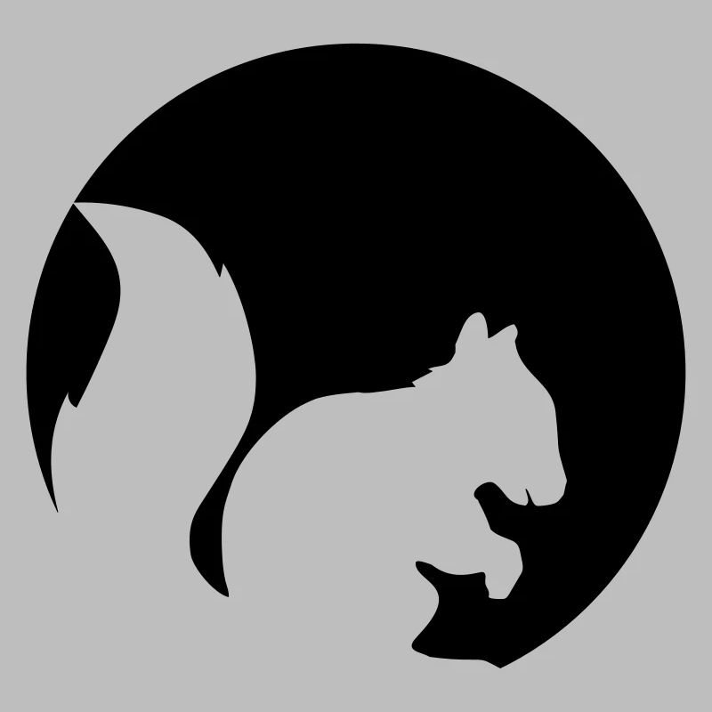circle round logo silhouette black eichhoernchen n