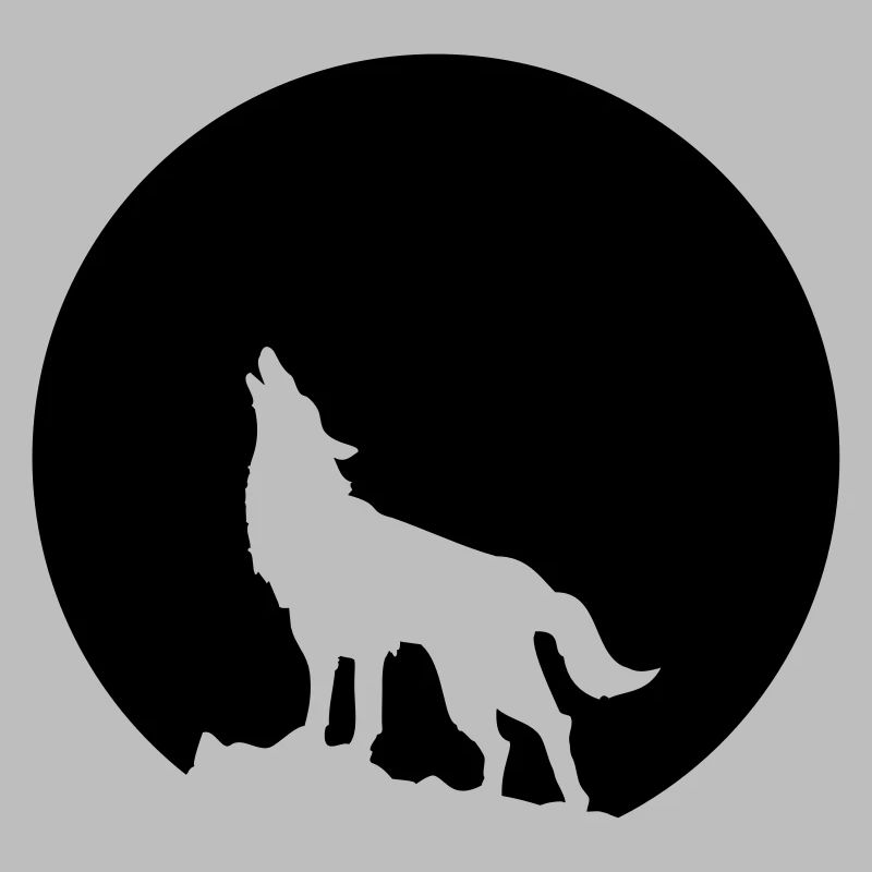 Wolf Howling Moon