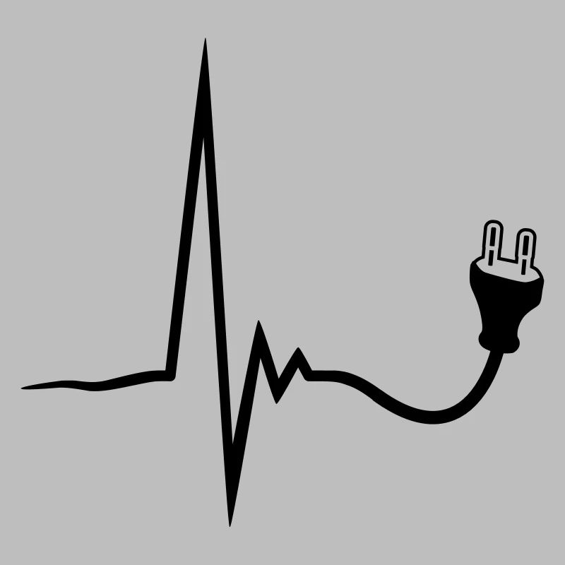 heartbeat current line plug power socket connect p