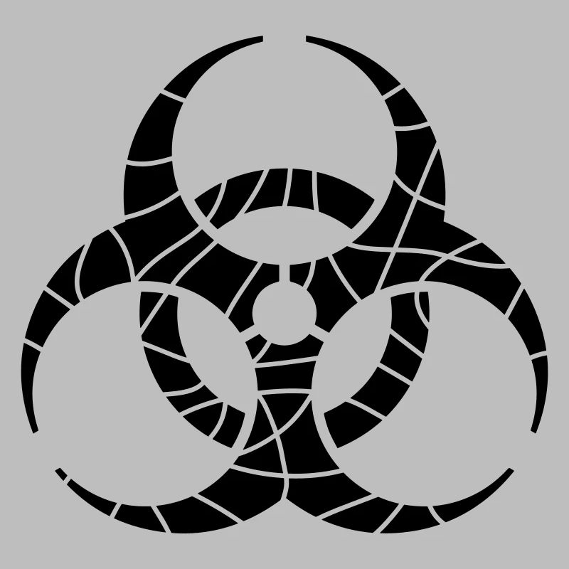 Biohazard Symbol Cracks Design