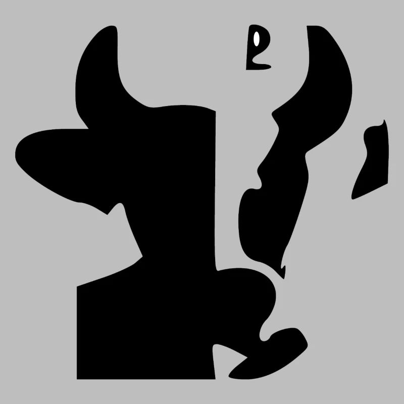 Silhouette de vache