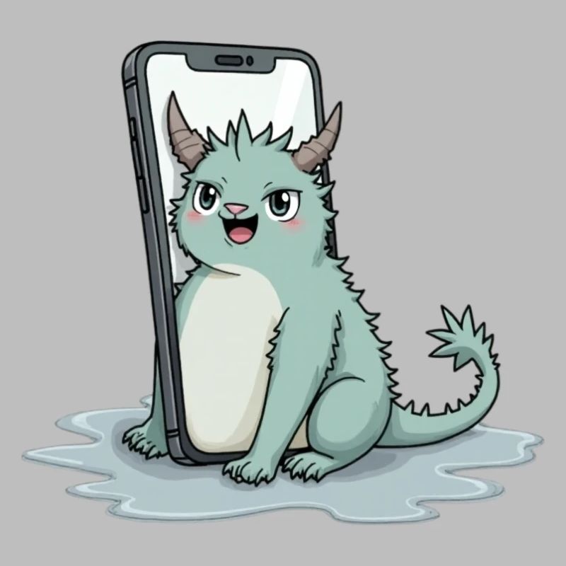 cute mythical creature fred on iPhone