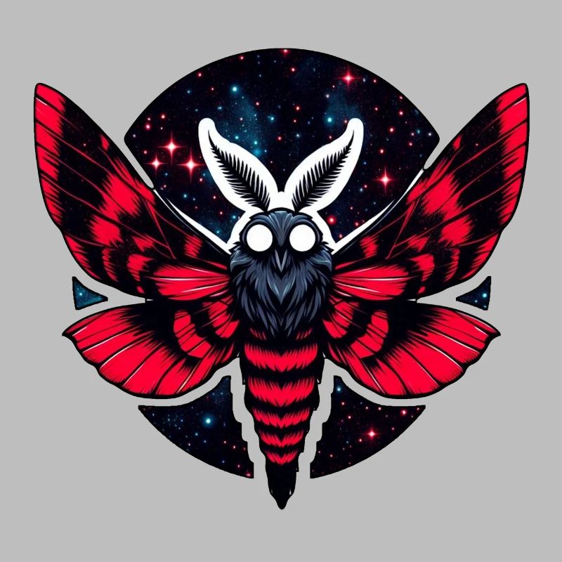 Kosmische Motte - Kunst Folklore Mottenmann