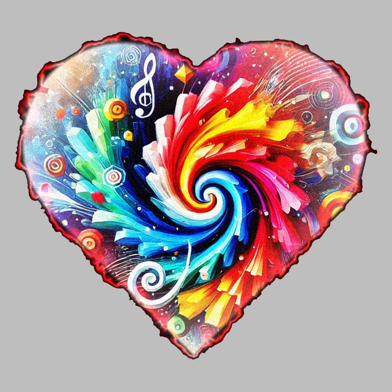 Psychedelisches Regenbogenherz