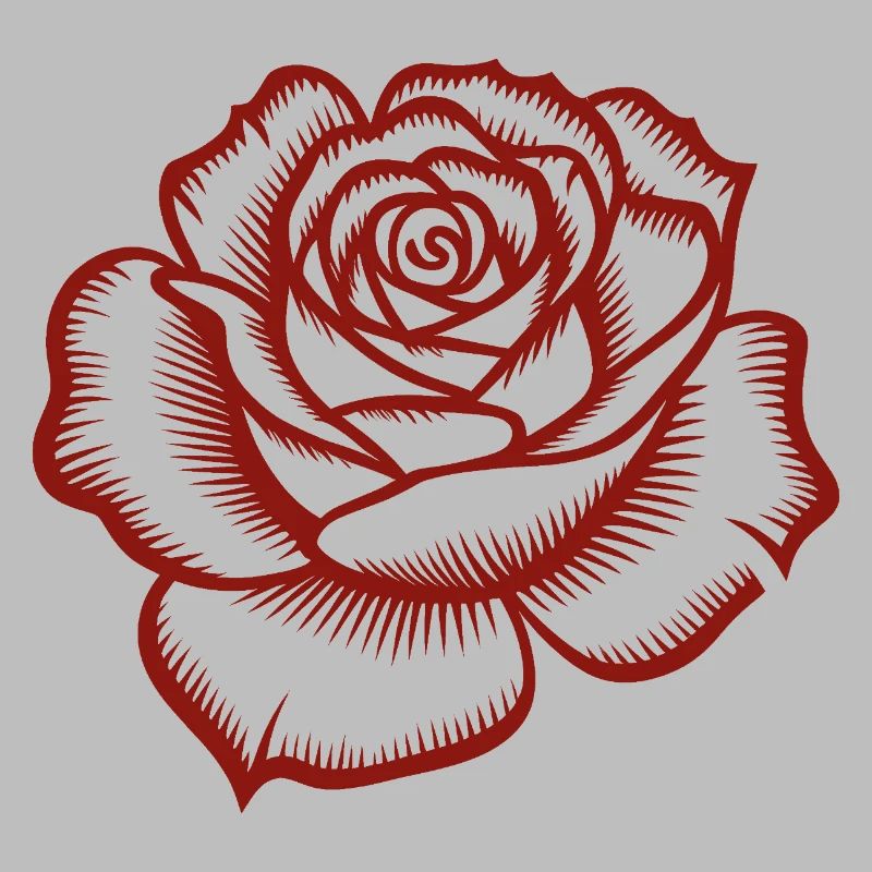Rose - Logo botanique cool
