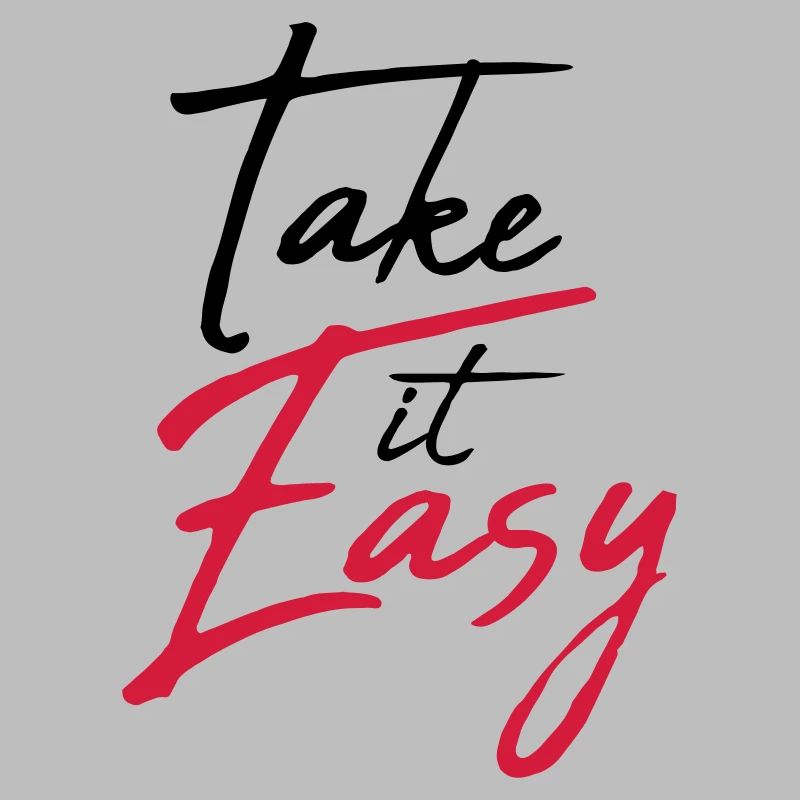 ruhig cool take it easy logo design text chill ein