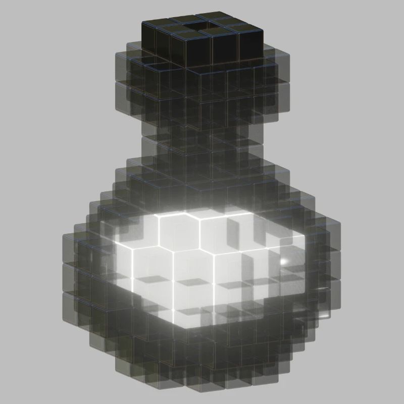 Black Gothic Crystal Bottle - Magic White Potion