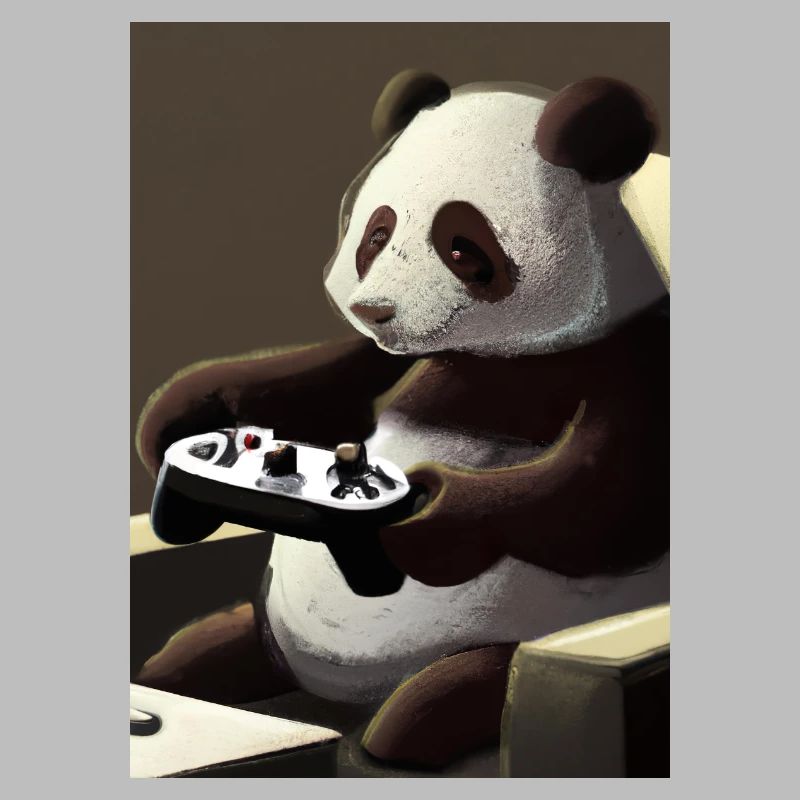 Panda mit Controller