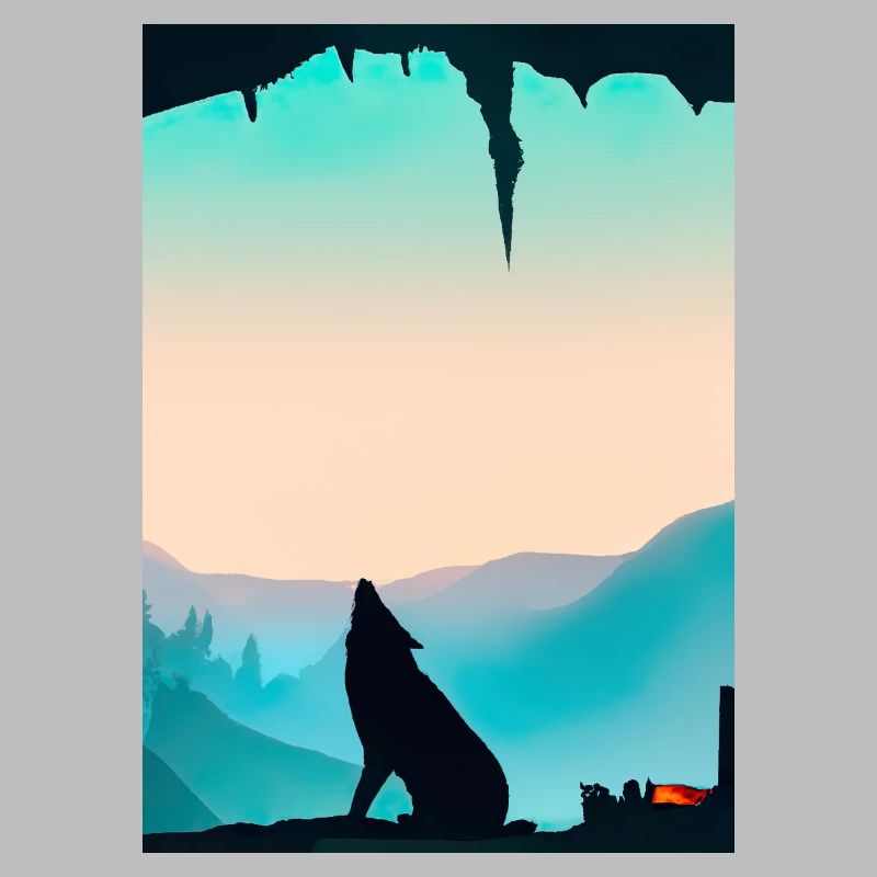 Wolf bei Nacht
