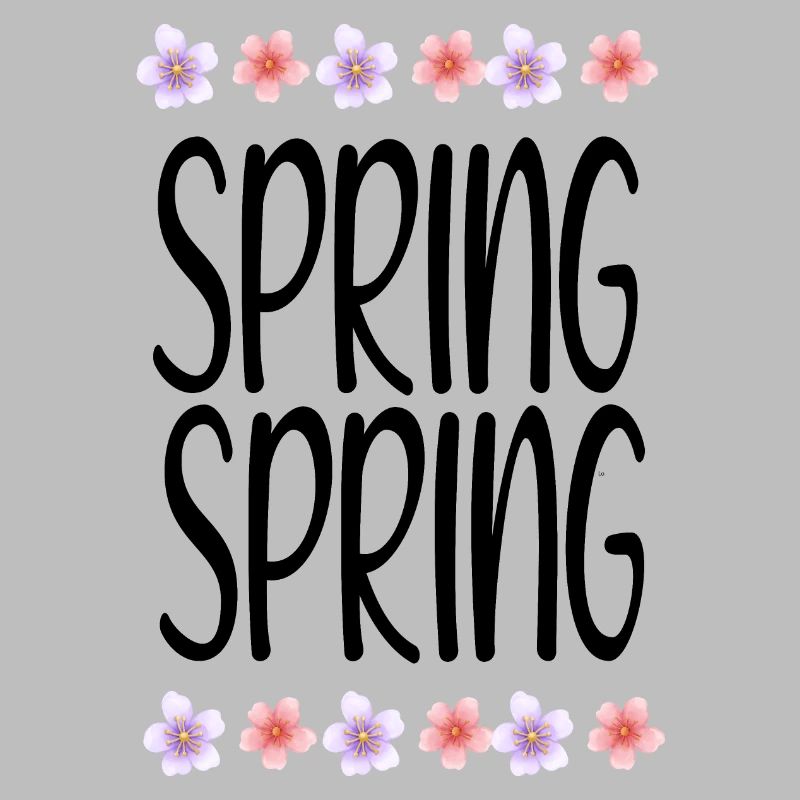 SPRING Words Design avec des fleurs