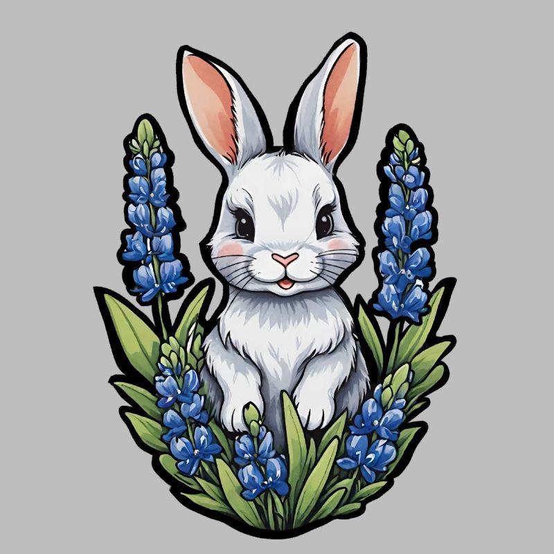 Bunny Rabbit Bluebonnets