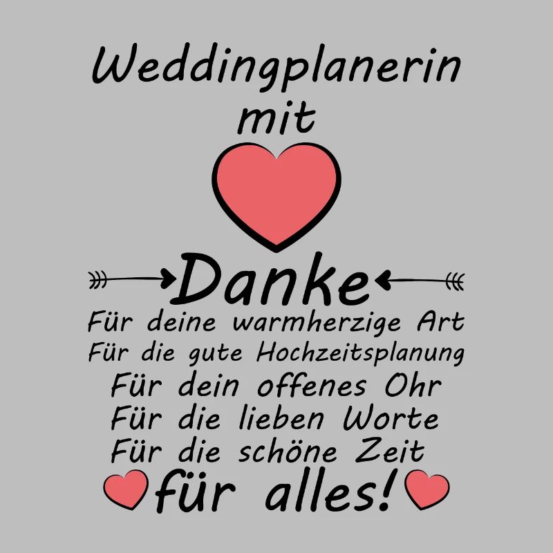 Danke an Weddingsplanerin Hochzeitsplanerin