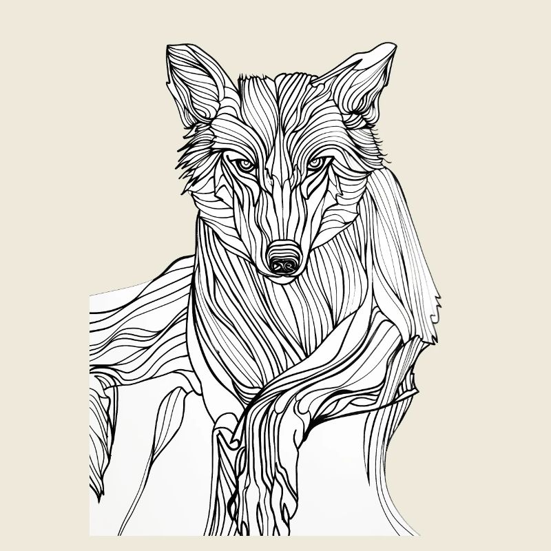 Linien Kunst Wolf #wolf