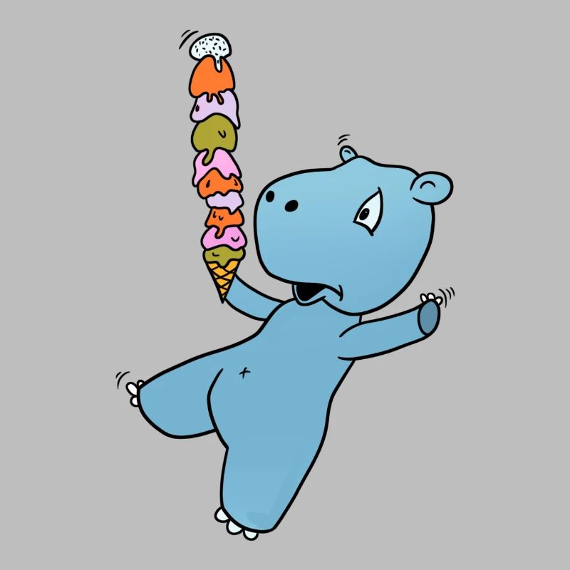 Nilpferd Eis