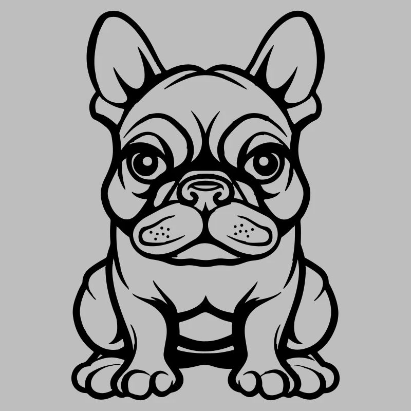 bulldogg hund comic