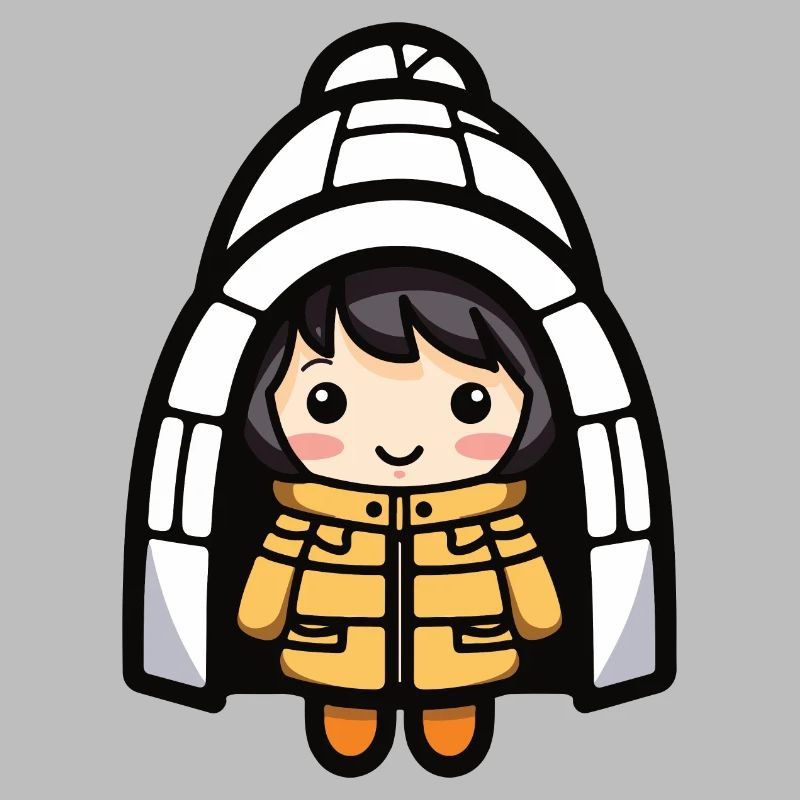 Eskimo Winter Comic Iglu