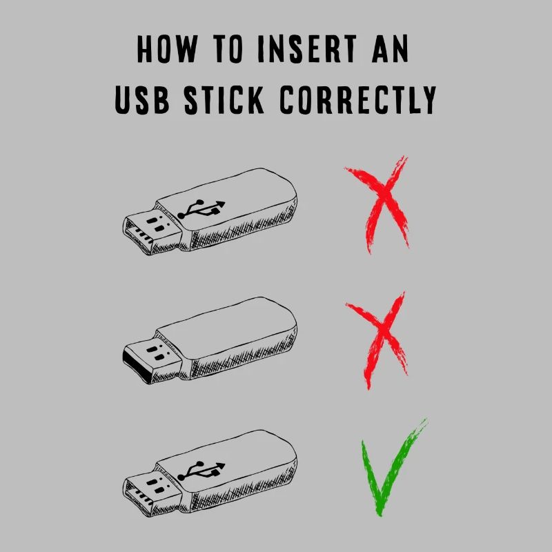 How to insert an usb stick correctly
