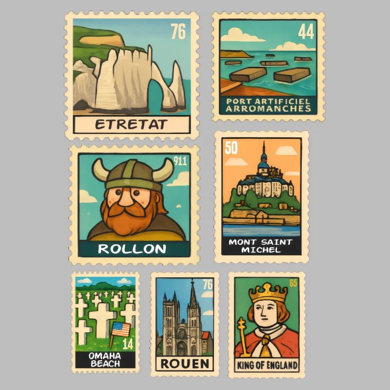 Stamps Normandy Monuments History D-Day Pride
