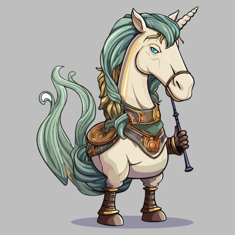 Motif de cornemuse licorne