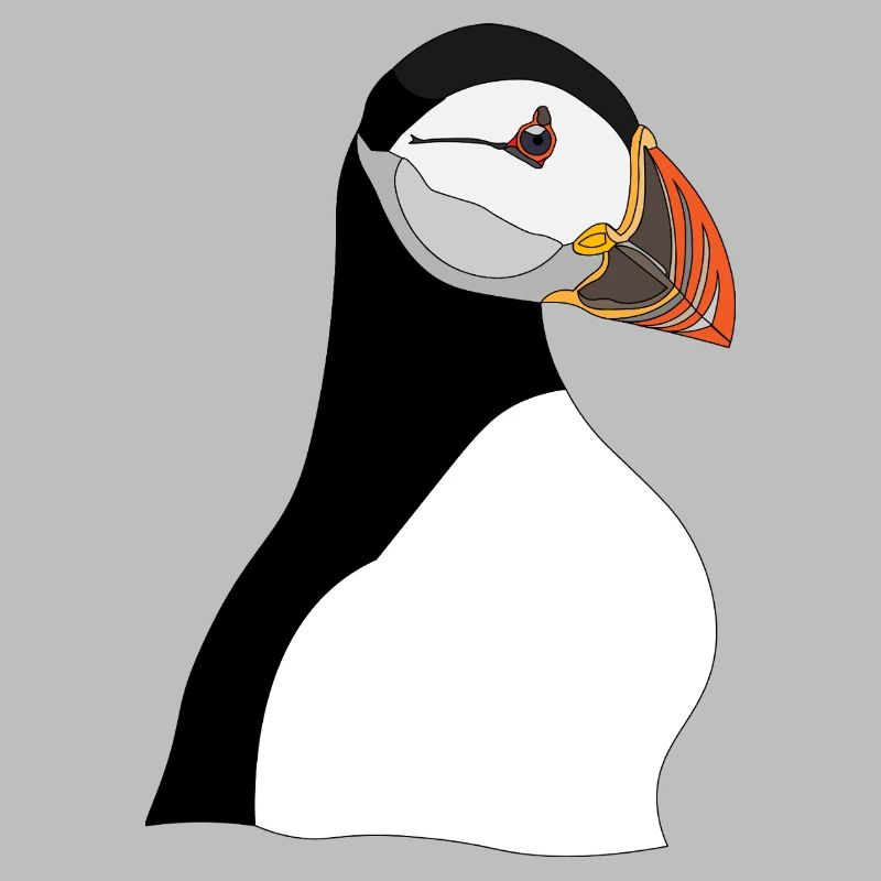 Puffin Head Print