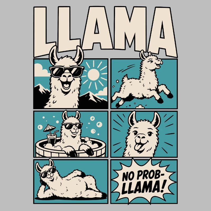 Chill Llama Comic Design