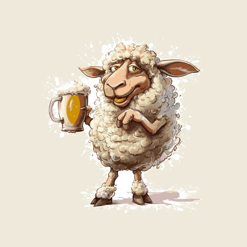 Bière de mouton drôle
