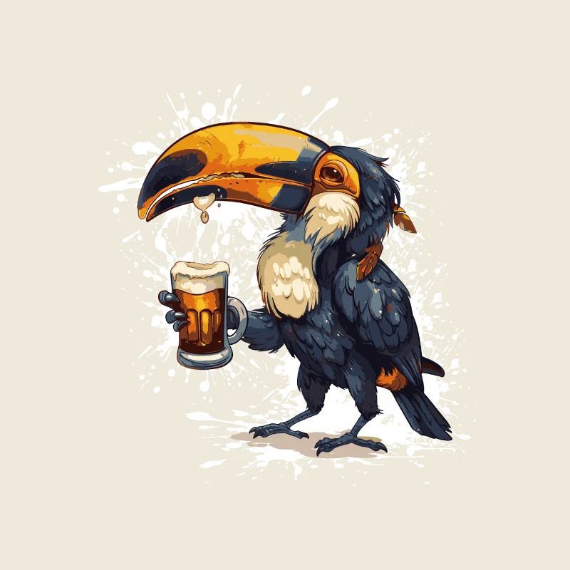 Toucan oiseau bière drôle
