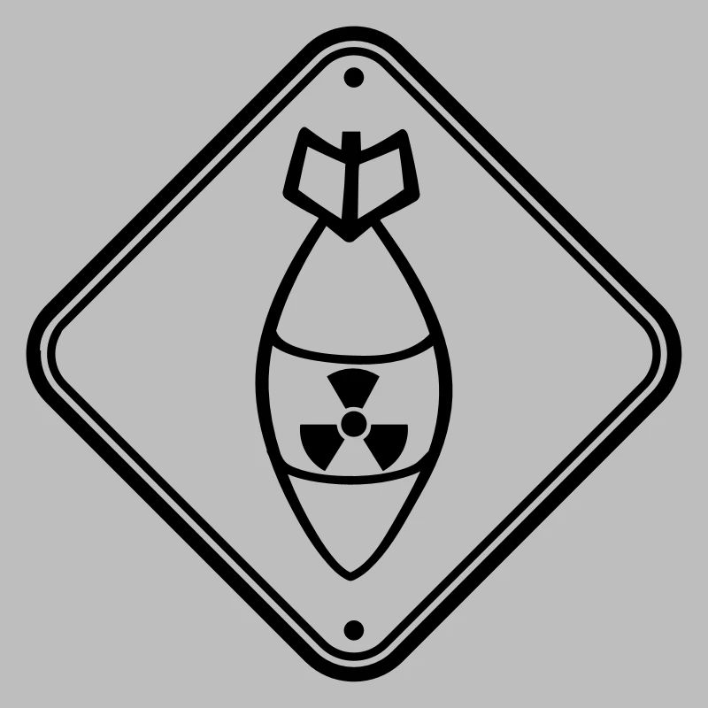 shield danger caution warning caution atomic bomb r