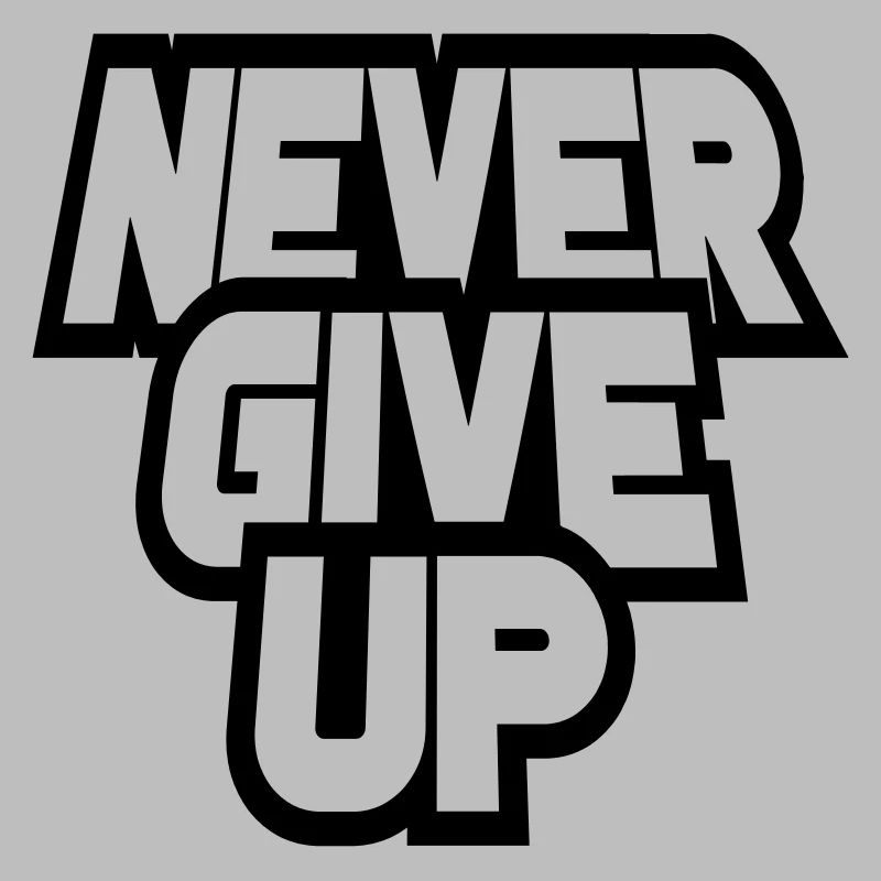 durchhalten cool never give up durchgestrichen log