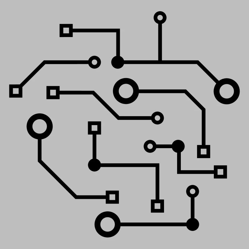 logo cool circuit wire data microchip circular