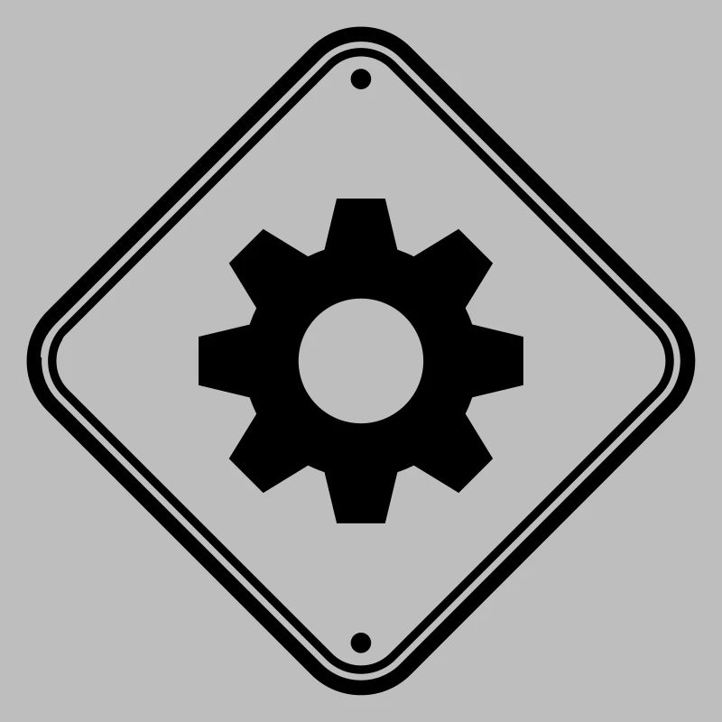 engineer gear danger shield zone caution mecha