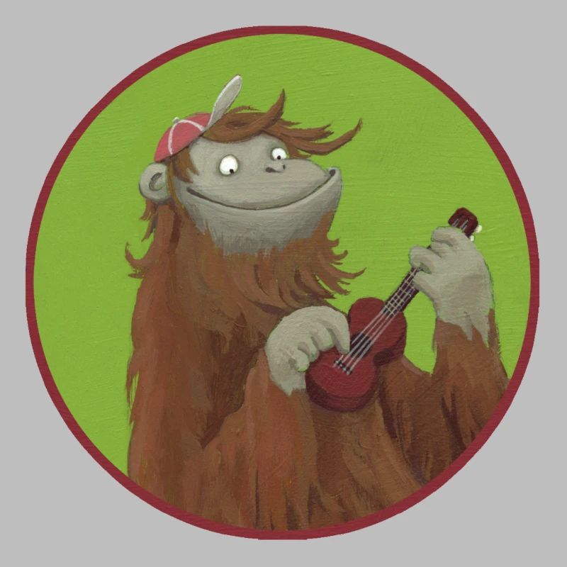 Monkey with ukulele