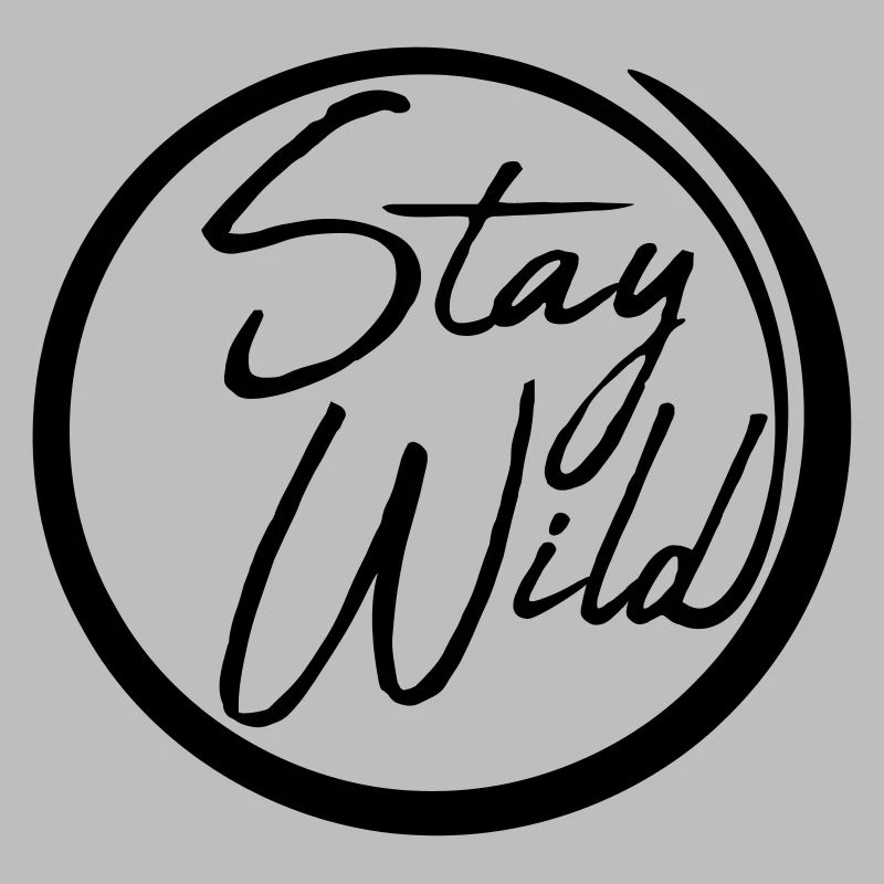 circle ring around wilderness design stay wild text logo