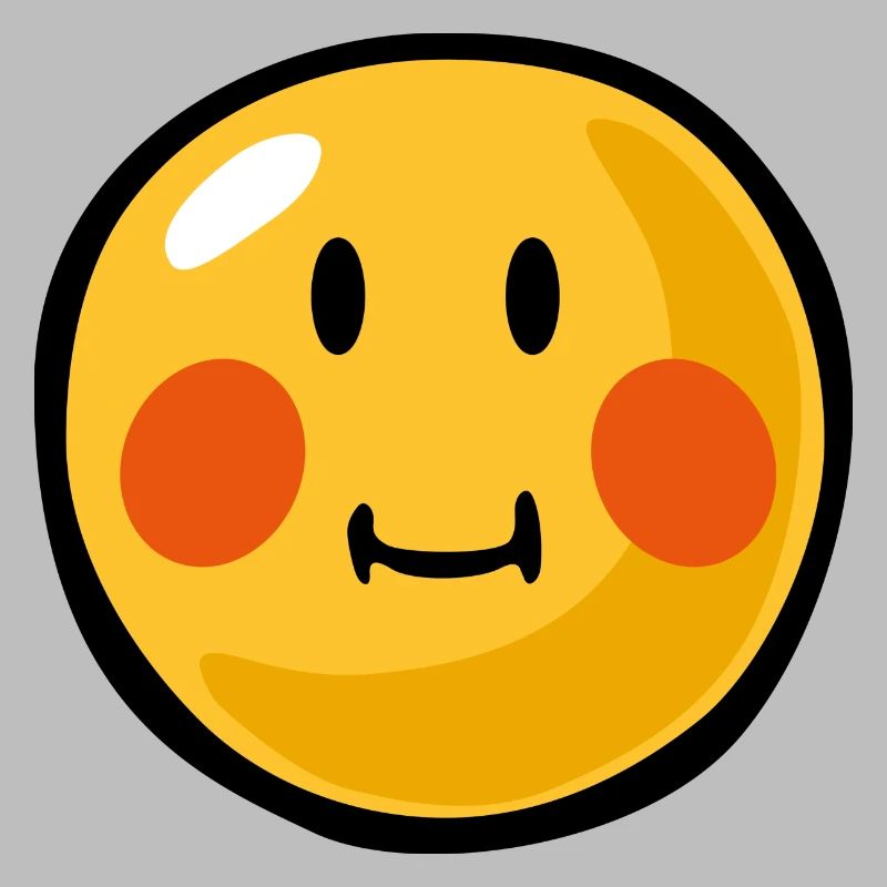 Smiley blushed