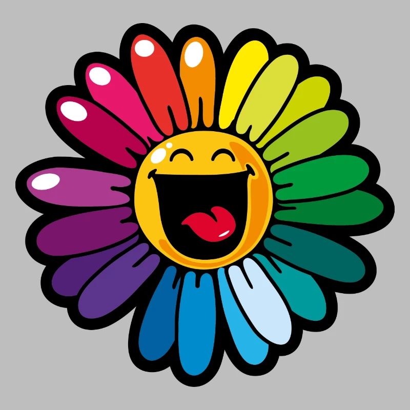 Smiley Colourful Daisy