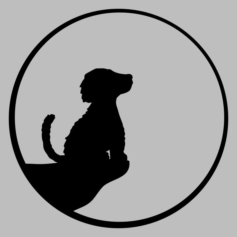 Klippe Mond sitzender Hund