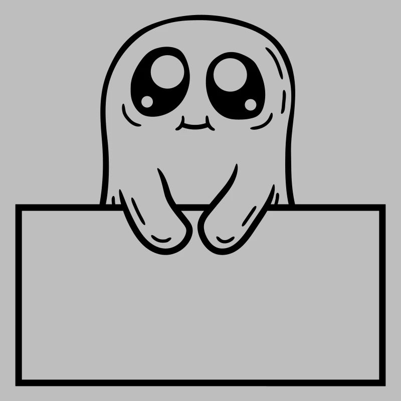 Cartoon Ghost Shows Shield