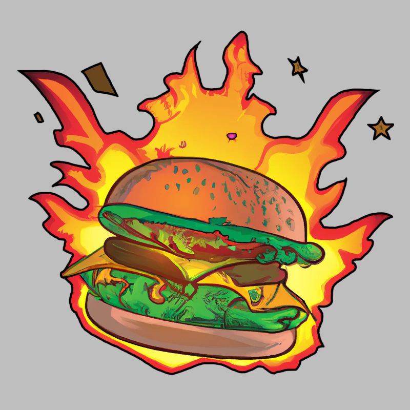 Burning Burger / Cheeseburger